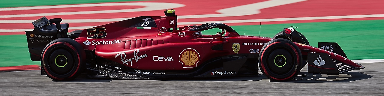 Vista lateral de Ferrari