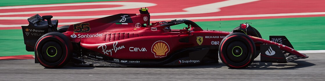 Vista lateral de Ferrari